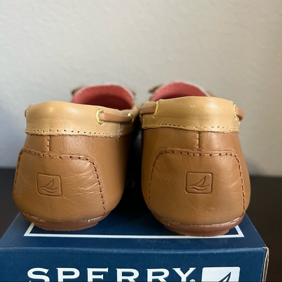 Sperry Top-Sider Cognac & Sand Jordan Leather Boat Shoes, Size 7.5 M - Picture 5 of 9